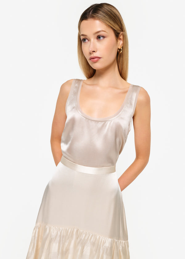 cami nyc Nilou Chiffon Trim Camisole Oat