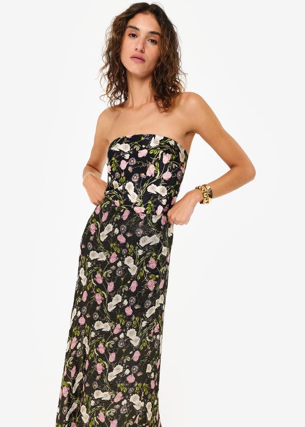 Cami Nyc Prima Strapless Camisole Midnight Gardens