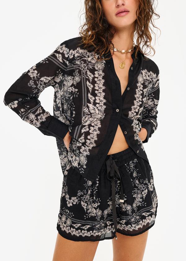 Cami Nyc Rafella Top Black Seasidebandana