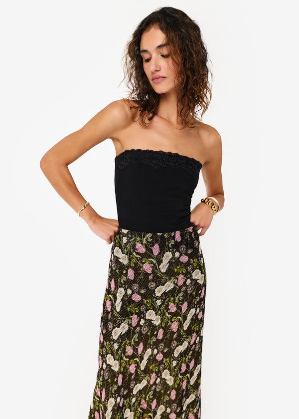 Cami Nyc Rama Strapless Rib Knit Camisole Black