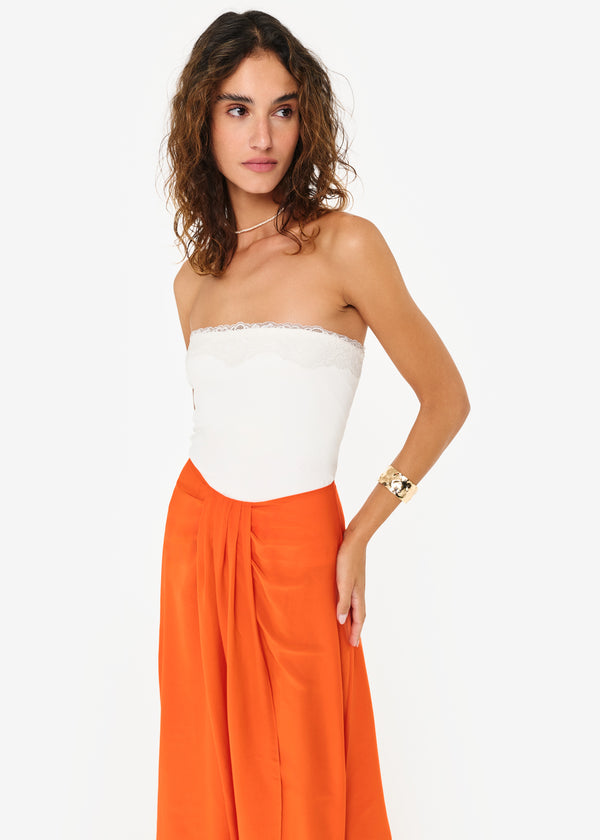 Cami Nyc Rama Strapless Rib Knit Camisole White