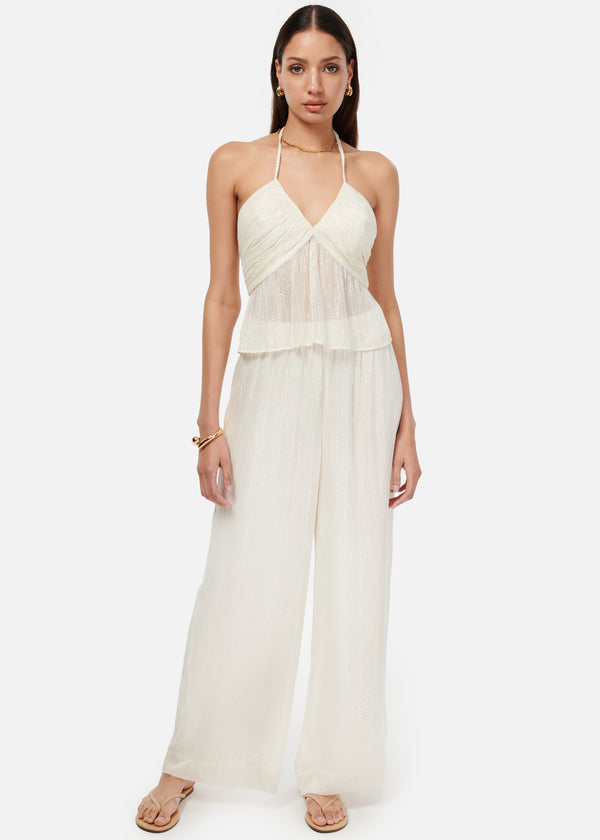 Cami Nyc Rhea Metallic Chiffon Camisole White