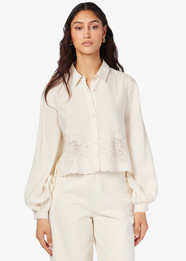 cami nyc Rhonda Blouse Macadamia