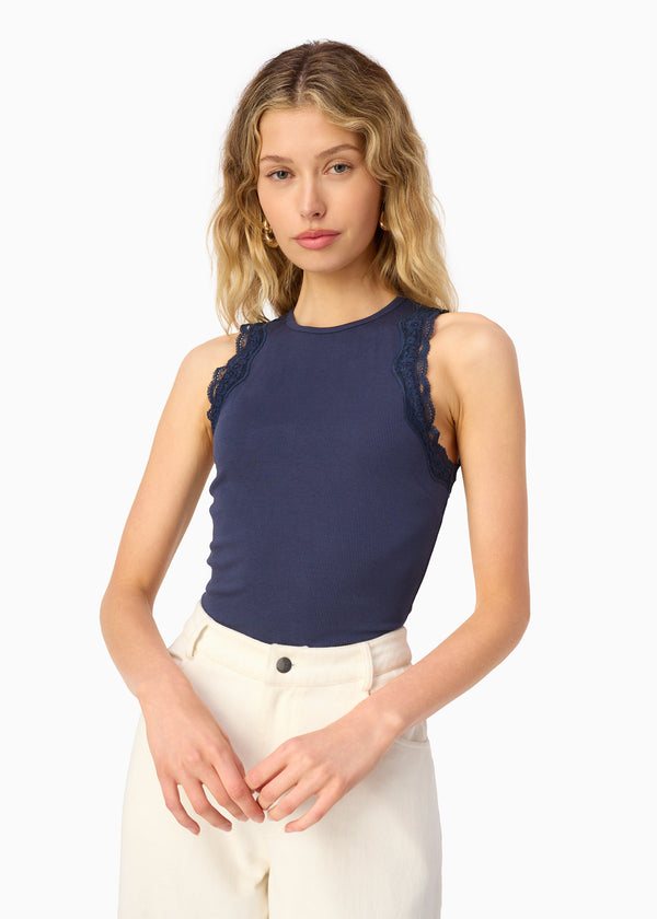 Cami Nyc Rian Rib Knit Tank Harbor