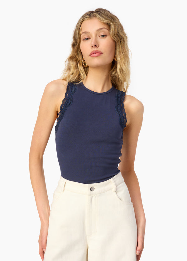 cami nyc Rian Rib Knit Tank Harbor