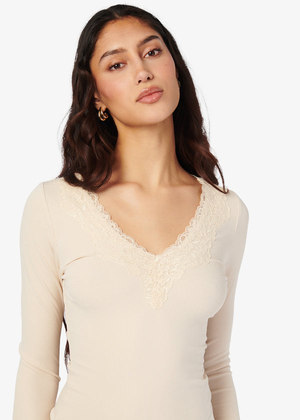 Cami Nyc Rooney Rib Knit Top Bone