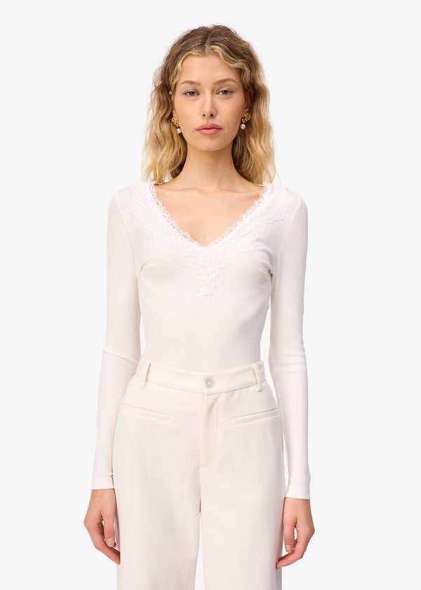 cami nyc Rooney Rib Knit Top White