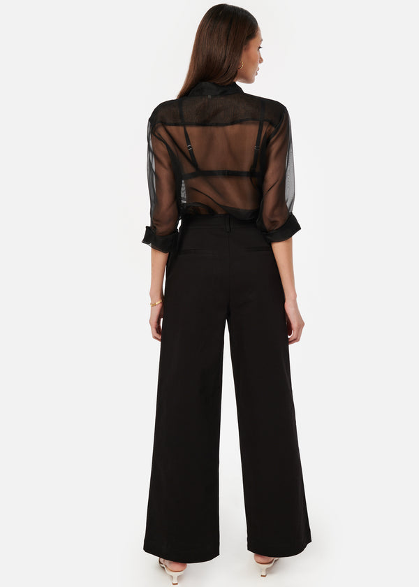 Cami Nyc Samson Sheer Top Black