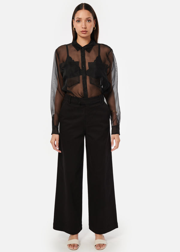 Cami Nyc Samson Sheer Top Black