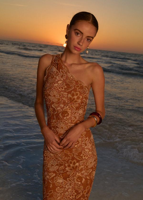 cami nyc Sintra Crochet Dress Brown