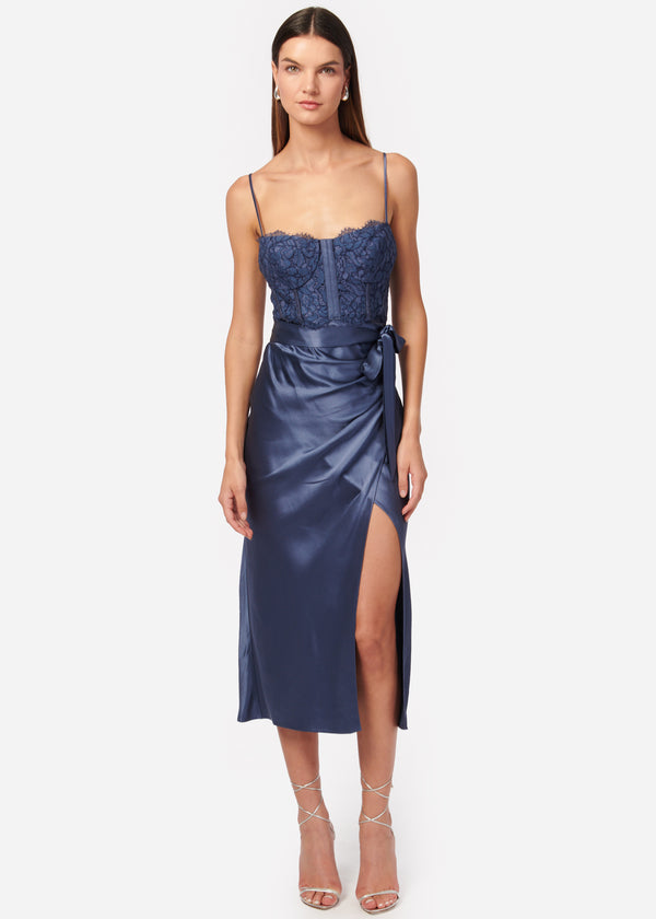 cami nyc Tricia Corset Dress Stonewash