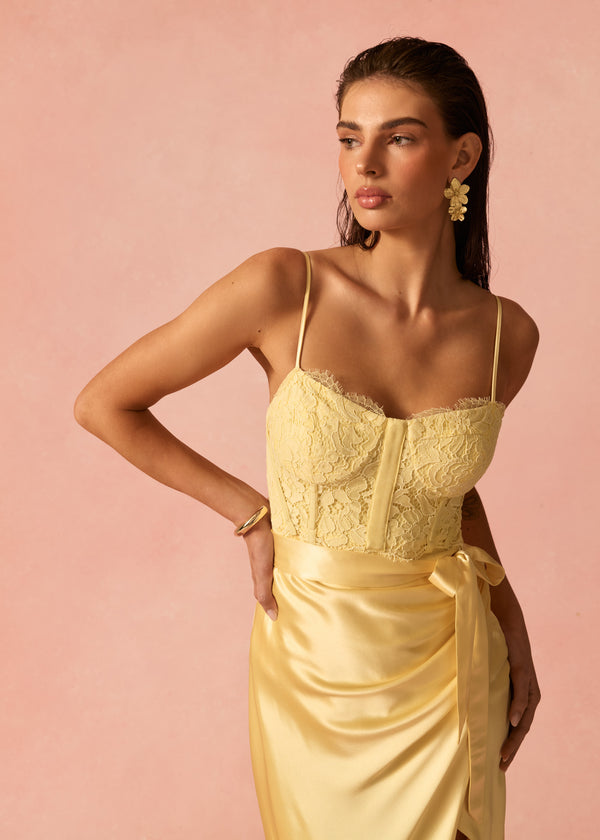 cami nyc Tricia Corset Dress Yuzu