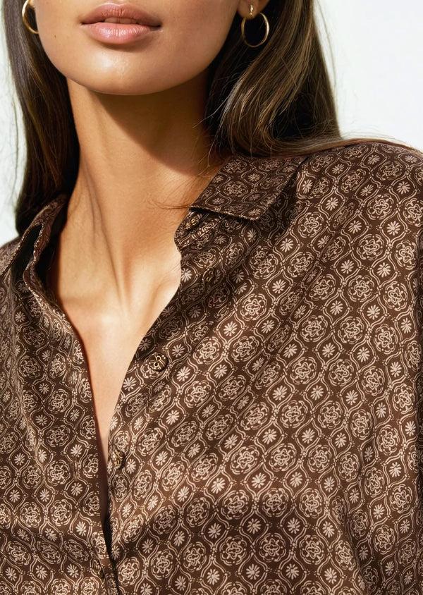 Cami Nyc Veronique Blouse Chicory Mosaic