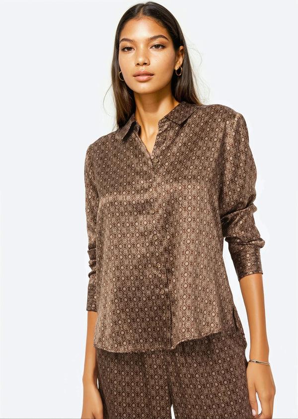 Cami Nyc Veronique Blouse Chicory Mosaic