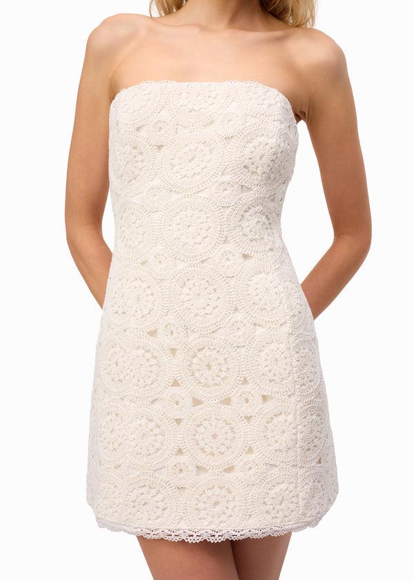 Cami Nyc Yareli Crochet Mini Dress Macadamia