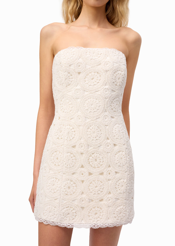 Cami Nyc Yareli Crochet Mini Dress Macadamia