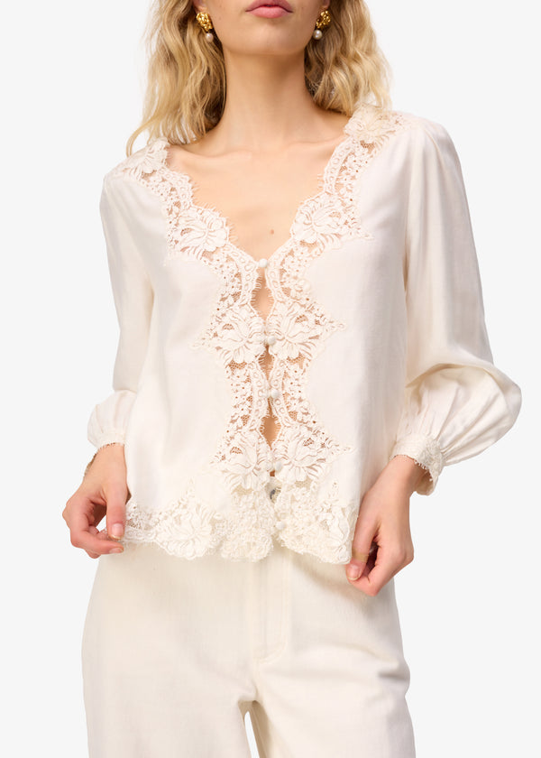 Cami Nyc Yuri Blouse Macadamia