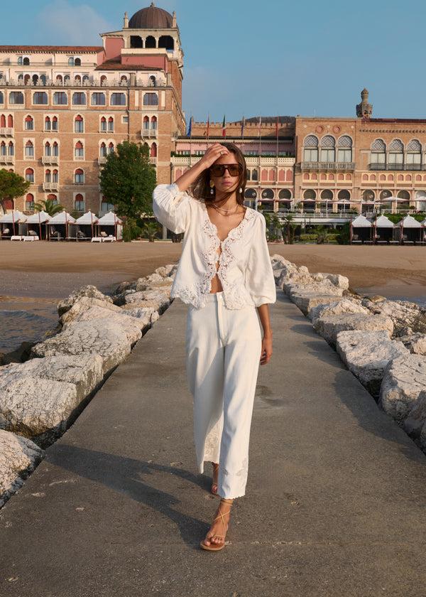 cami nyc Yuri Blouse Macadamia