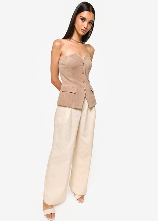 Cami Nyc Zamora Strapless Suede Corset Incense