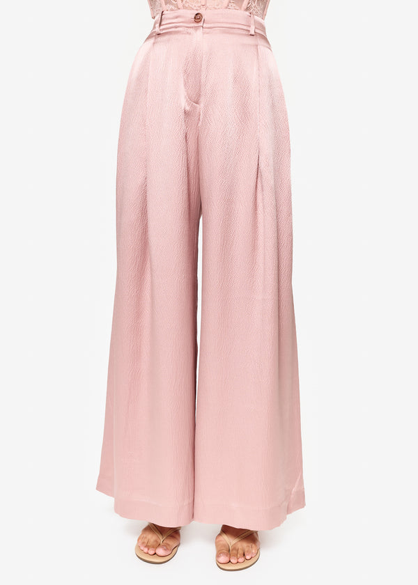 Cami Nyc Fabian High Rise Hammered Silk Pant Begonia