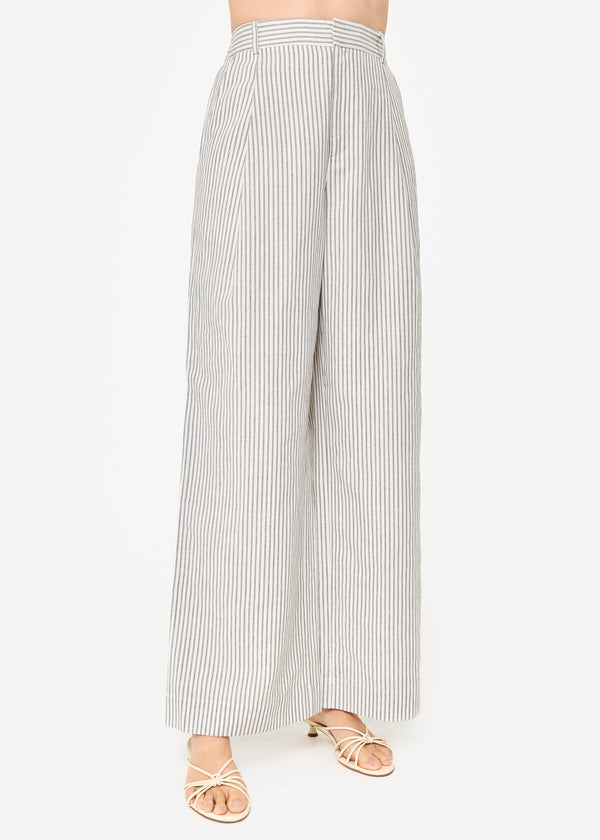 Cami Nyc Hampton High Rise Cotton Linen Pant Double Stripe