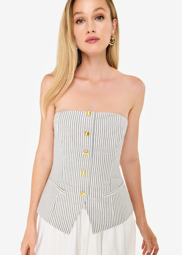 Cami Nyc Nineveh Strapless Maxi Dress DoubleStripe/Macad