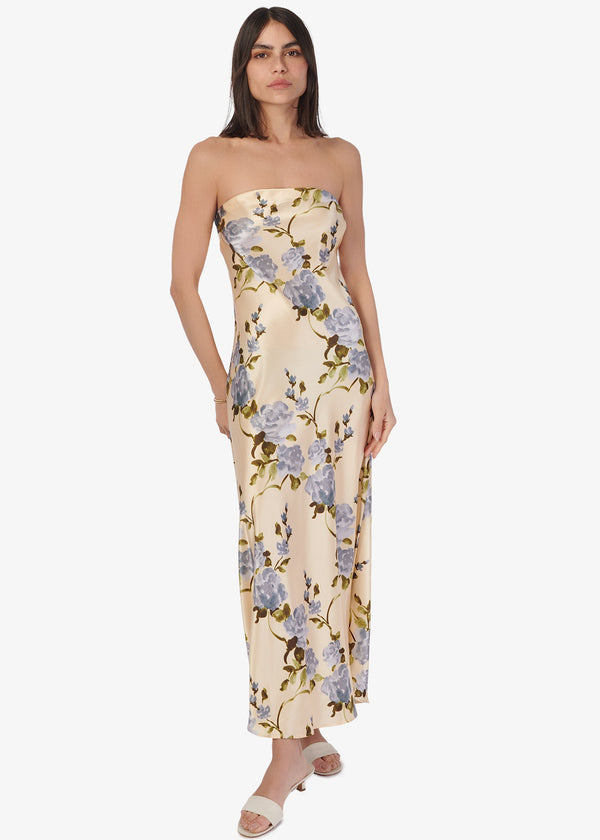 Cami Nyc Noelle Strapless Dress MoonflowerWatercolor