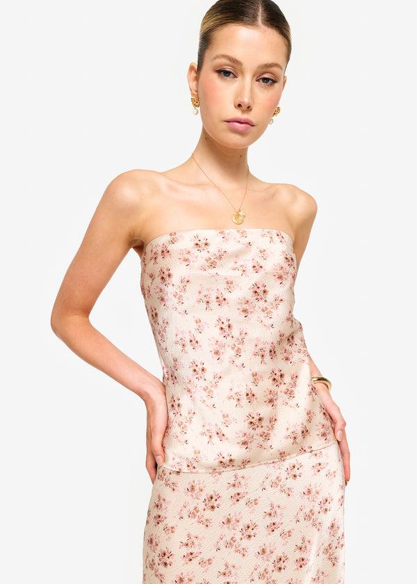 Cami Nyc Prima Hammered Silk Strapless Camisole Dutch Fields