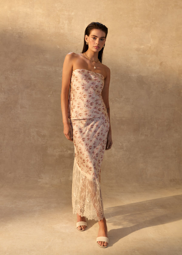 cami nyc Prima Hammered Silk Strapless Camisole Dutch Fields