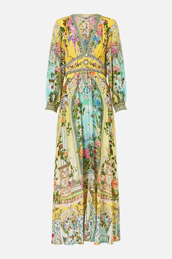 Camilla Button Dress With Shaped Waistband