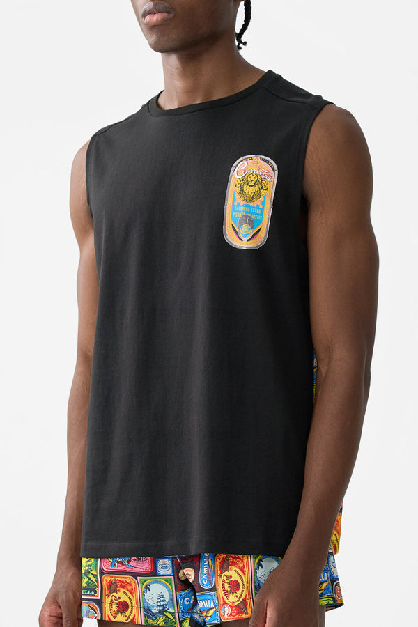 Camilla Contrast Panel Sleeveless Tee