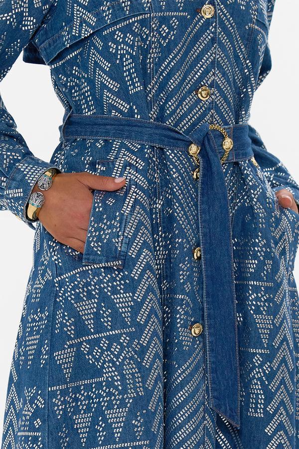 camilla desert reign longline belted trench coat