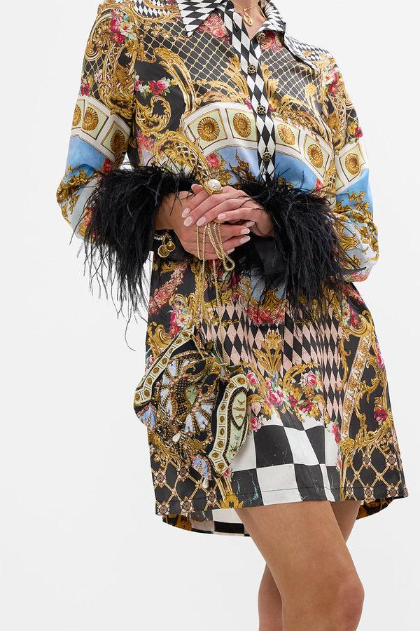 Camilla Drawstring Pouch With Chain Strap