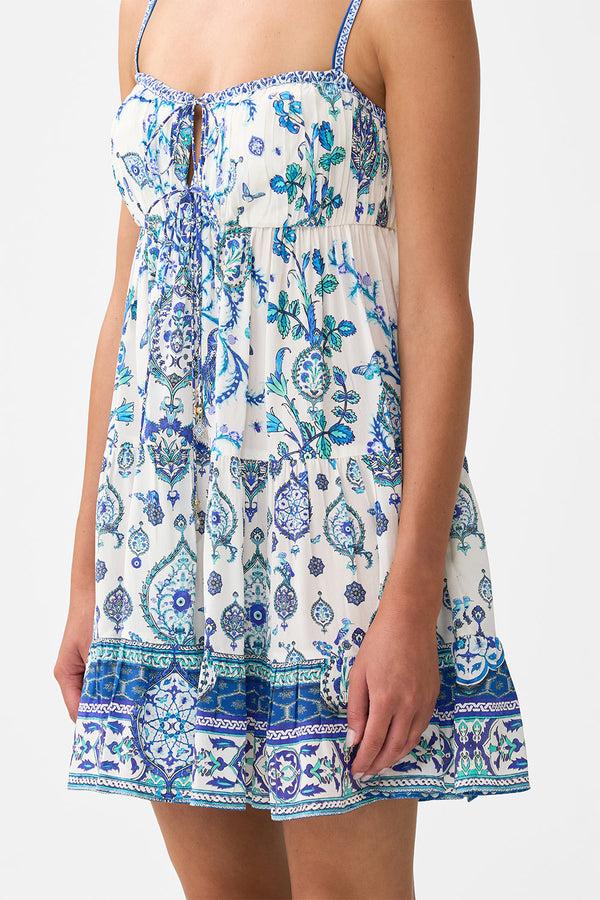 Camilla Gathered Bust Tiered Mini Dress