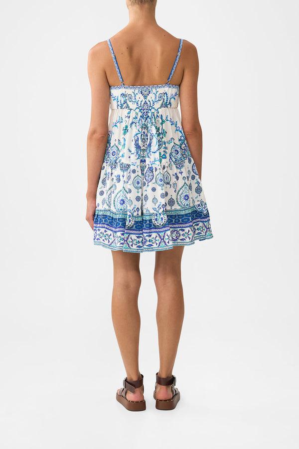 camilla gathered bust tiered mini dress