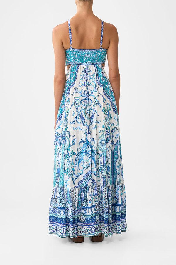 camilla gathered cut out dress