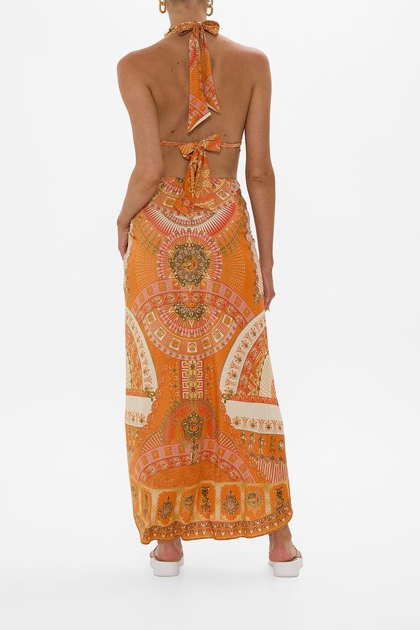 camilla layered long sarong with front tie