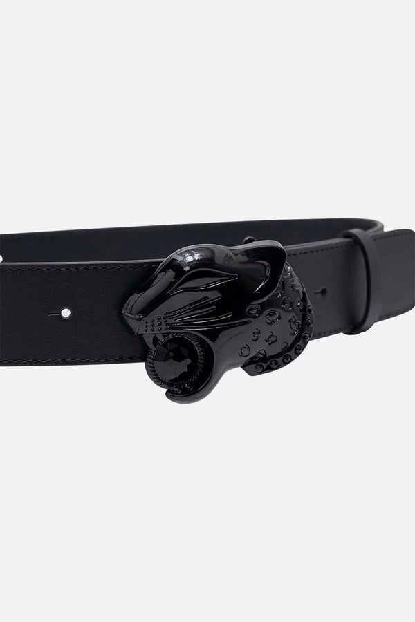 camilla leopard head buckle belt