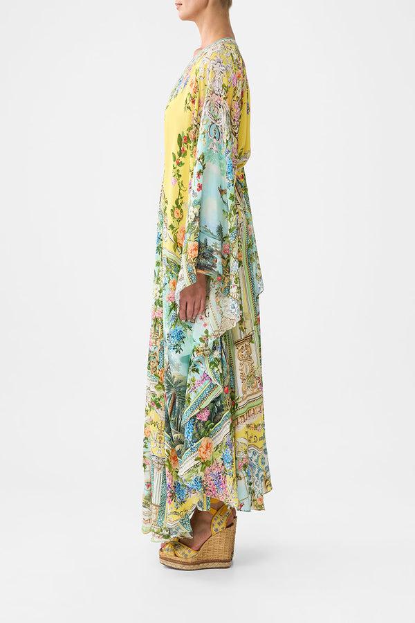 Camilla Long Kaftan With Waist Detail