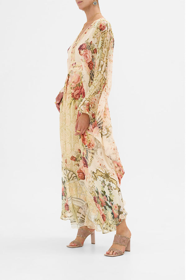 Camilla Long Kaftan With Waist Detail