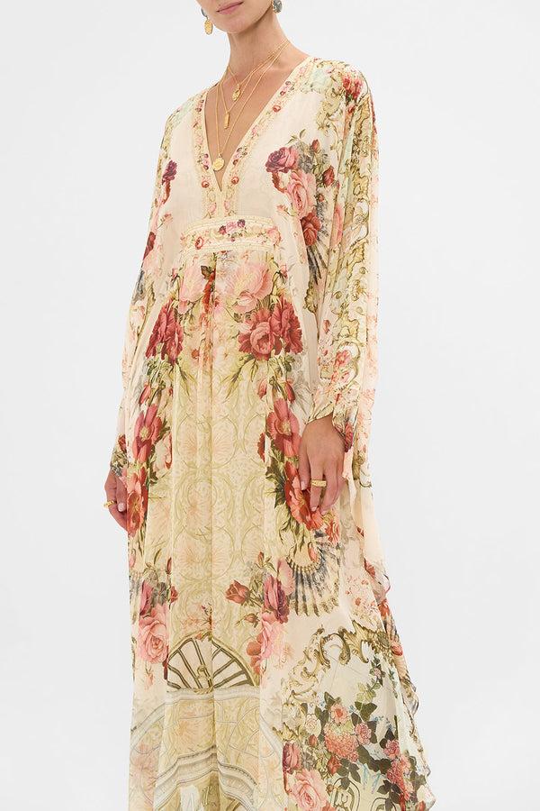 Camilla Long Kaftan With Waist Detail