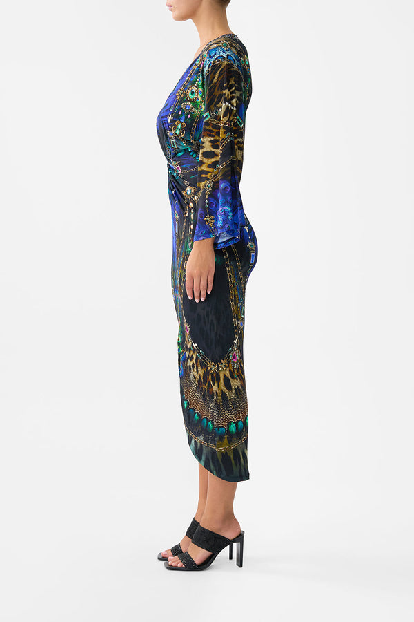 Camilla Long Split Front Twist Dress