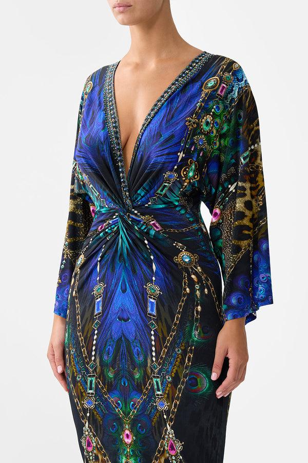 Camilla Long Split Front Twist Dress