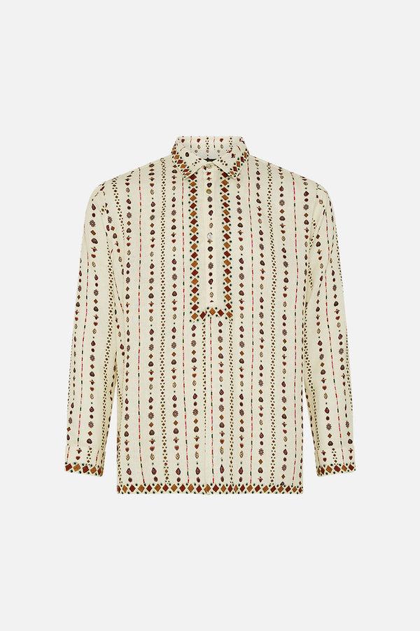 Camilla Mens Half Placket Tunic Shirt