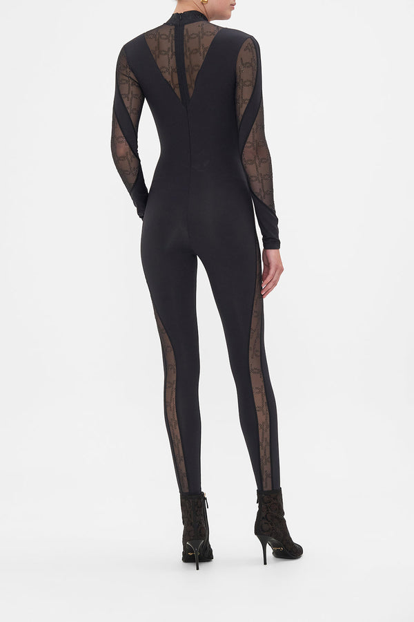 camilla mesh insert catsuit