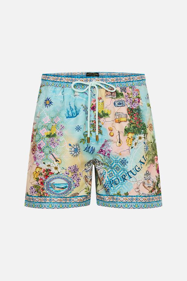 Camilla Mid Length Boardshort With Elastic Waist