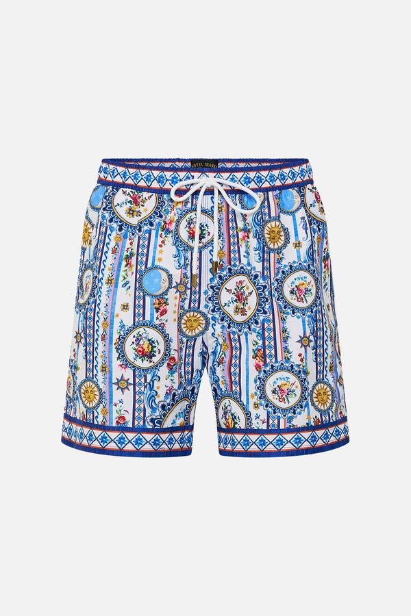Camilla Mid Length Boardshort With Elastic Waist