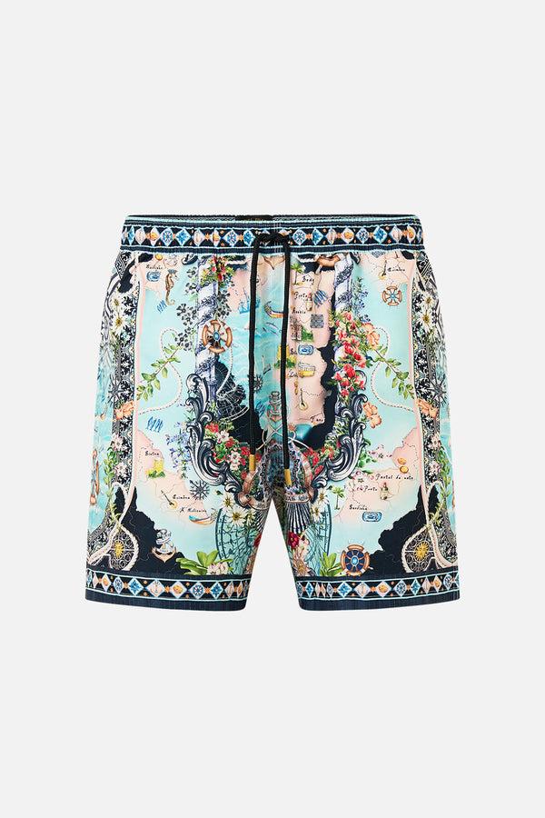 Camilla Mid Length Boardshort With Elastic Waist