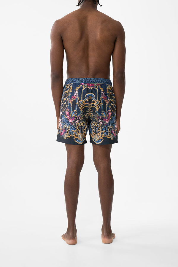 camilla mid length boardshort with elastic waist