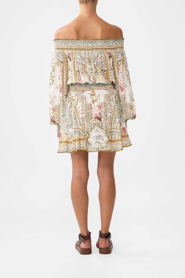 camilla off shoulder short dress